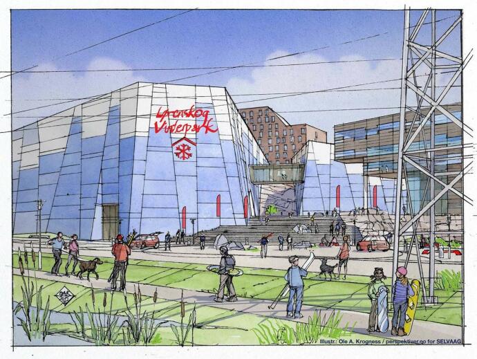 Perspektivtegning isbre inngang