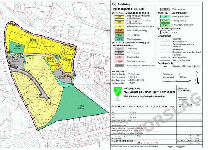 Forslag til reguleringskart