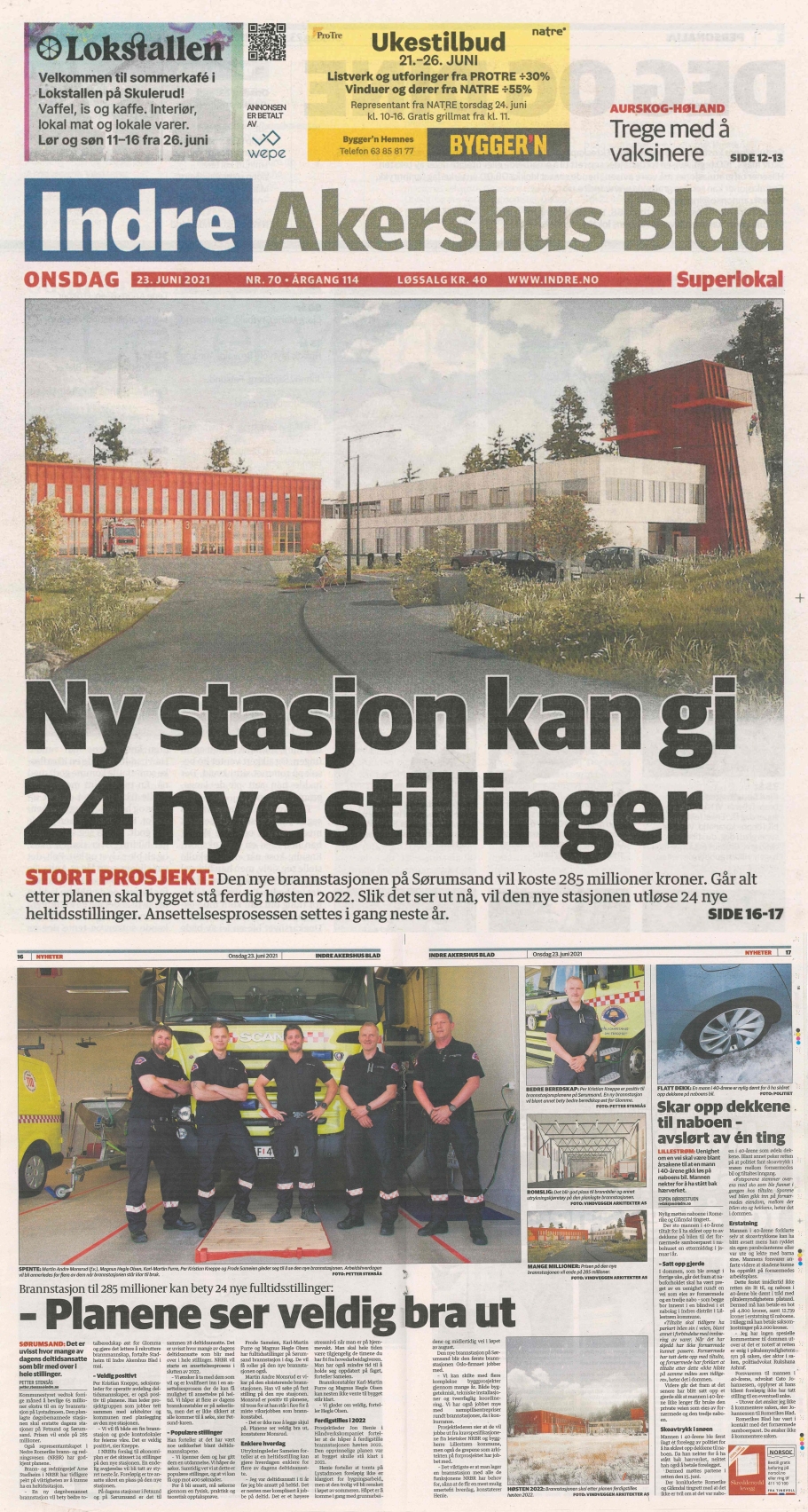 Nyheter, Brannstasjon 2021