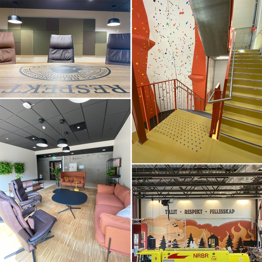 Lystad brannstasjon interiør